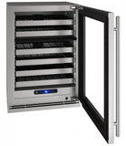 U-Line Wine Cooler U-Line | Wine Captain 24" Dual Zone Lock Right Hinge Stainless Frame 115v | 5 Class | UHWD524-SG41A