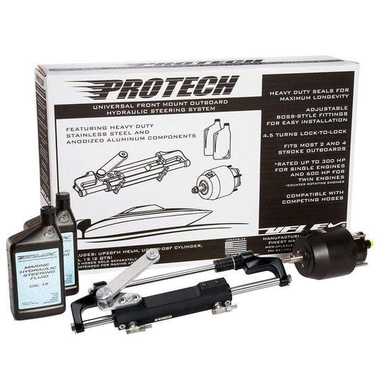 Uflex USA Steering Systems Uflex PROTECH 2.1 Front Mount OB Hydraulic System - Includes UP28 FM Helm Oil  UC128-TS/2 Cylinder - No Hoses [PROTECH 2.1]