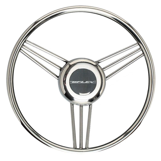 Uflex USA Steering Systems Uflex V27 13.8" Steering Wheel - Stainless Steel Grip  Spokes [V27]