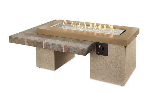 Outdoor Greatroom - Black Uptown Linear Gas Fire Pit Table w/Direct Spark Ignition (LP) - UP1242DSILP
