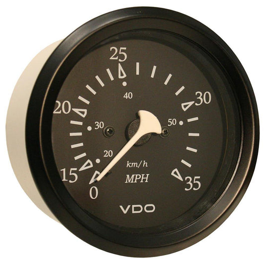 VDO Gauges VDO Cockpit Marine 85mm (3-3/8") 35 MPH Pitot Speedometer - Black Dial/Bezel [260-11796]