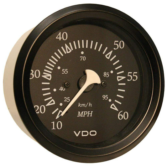 VDO Gauges VDO Cockpit Marine 85mm (3-3/8") 60 MPH Pitot Speedometer - Black Dial/Bezel [260-11795]