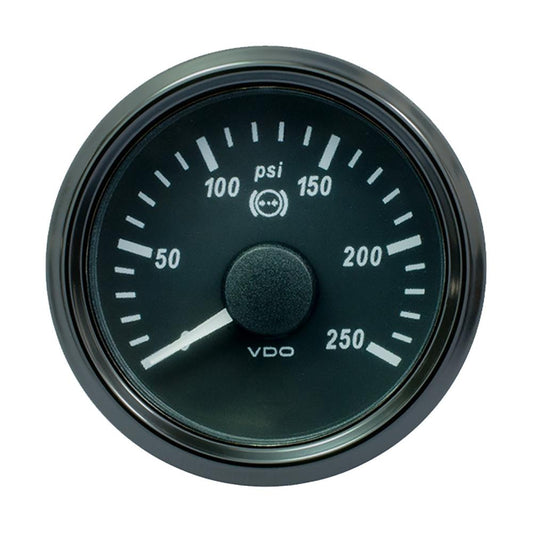 VDO Gauges VDO SingleViu 52mm (2-1/16") Brake Pressure Gauge - 250 PSI - 0-4.5V [A2C3832730030]