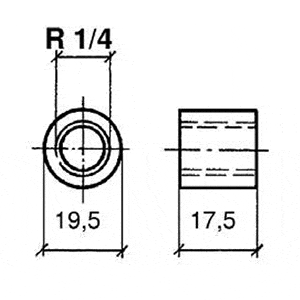 Veratron Gauge Accessories Veratron Pyrometer Sensor Threaded Bushing f/Welding to Manifold f/Thermocoupler Element [N03-320-266]