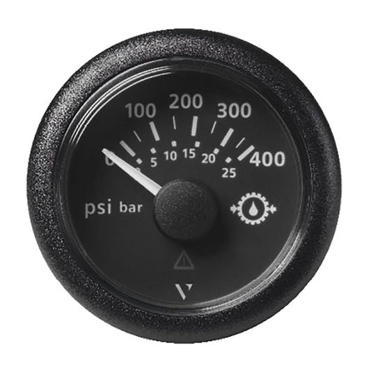 Veratron Gauges Veratron 2-1/16" (52mm) ViewLine Transmission Oil Pressure 400 PSI/25 Bar - Black Dial  Round Bezel [A2C59514145]