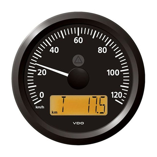 Veratron Gauges Veratron 3-3/8" (85 mm) ViewLine Speedometer - 0 to 120 KMH - 12/24V - Black Dial  Triangular Bezel [A2C59512369]