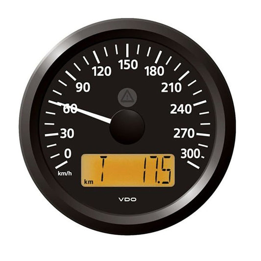 Veratron Gauges Veratron 3-3/8" (85 mm) ViewLine Speedometer - 0 to 300 KMH - 12/24V - Black Dial  Triangular Bezel [A2C59512371]