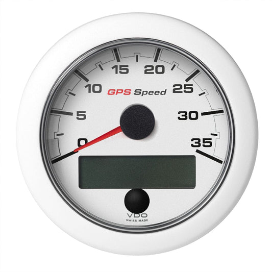 Veratron Gauges Veratron 3-3/8" (85mm) OceanLink GPS Speedometer (0-35 KN/MPH/KMH) - White Dial  Bezel [A2C1352080001]