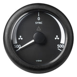 Veratron Gauges Veratron 3-3/8" (85MM) ViewLine Synchronizer -500/+500 RPM - 8 to 32V - Black Dial  Bezel [A2C59512402]