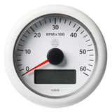 Veratron Gauges Veratron 3-3/8" (85MM) ViewLine Tachometer w/Multi-Function Display - 0 to 6000 RPM - White Dial  Bezel [A2C59512399]
