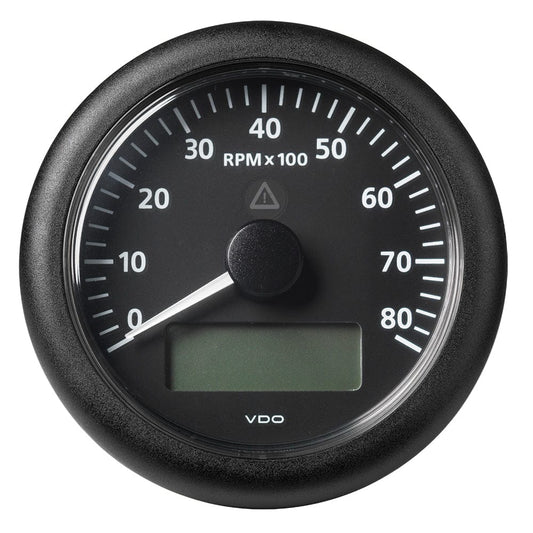 Veratron Gauges Veratron 3-3/8" (85MM) ViewLine Tachometer with Multi-Function Display - 0 to 8000 RPM - Black Dial  Bezel [A2C59512395]