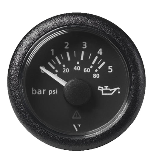 Veratron Gauges Veratron 52 MM (2-1/16") ViewLine Oil Pressure Gauge 5 Bar/80 PSI - Black Dial  Round Bezel [A2C59514123]