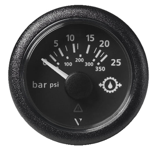 Veratron Gauges Veratron 52MM (2-1/16") ViewLine Transmission Oil Pressure 25 Bar/350 PSI - Black Dial  Round Bezel [A2C59514136]