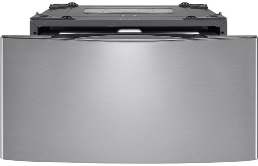 LG - 27 in. 1.0 cu. ft. SideKick Pedestal Washer with TWINWash System Compatibility and NeveRust Drum in Graphite Steel - WD100CV