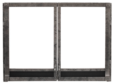 White Mountain Hearth By Empire Doors And Fram White Mountain Hearth By Empire - Doors & Frame, Forged Iron, Distress Pewter