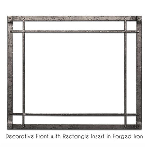 White Mountain Hearth by Empire Fronts White Mountain Hearth by Empire - Inset, Forged Iron, Distress Pewter, Rectangular-DFF40CPD