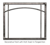 White Mountain Hearth by Empire Inset White Mountain Hearth by Empire - Inset, Forged Iron, Distress Pewter, Arch-DFF40RPD