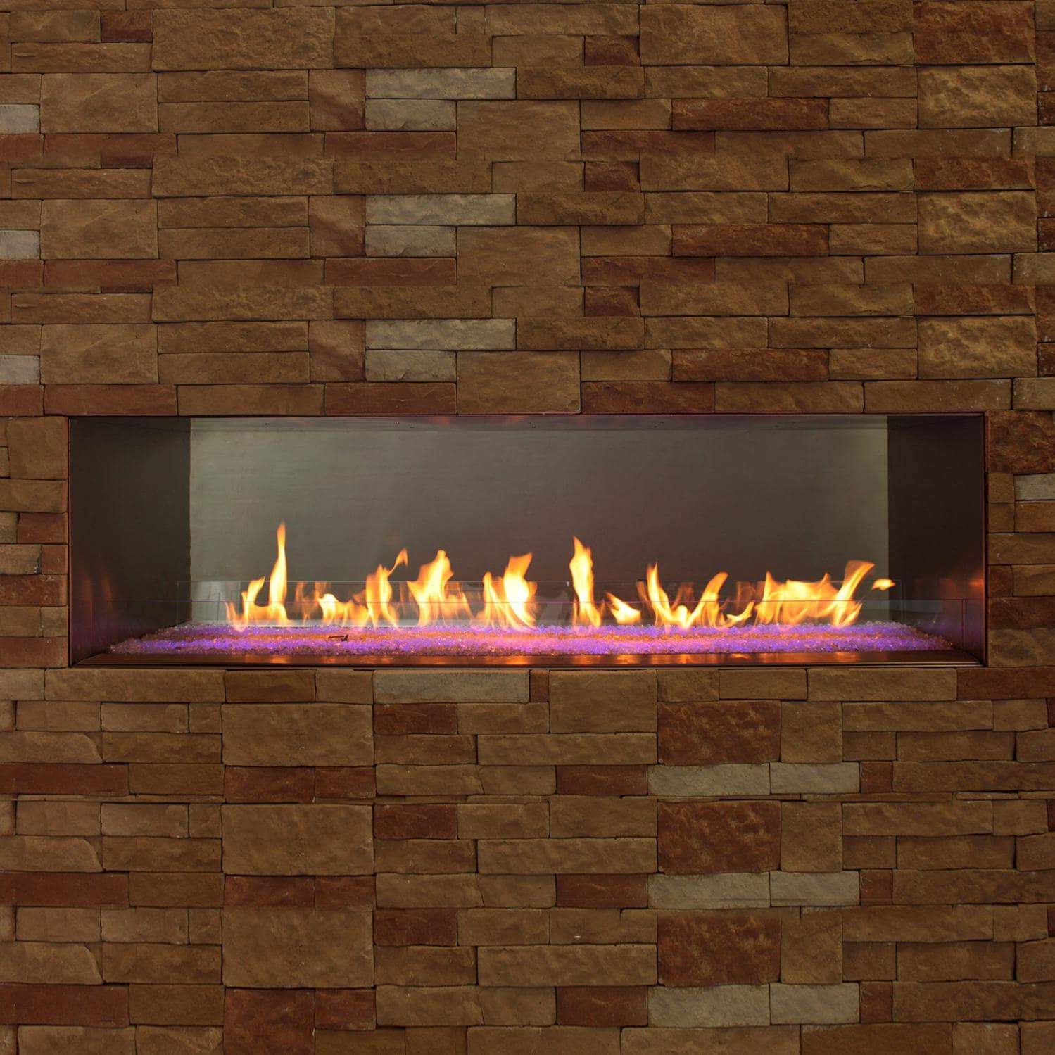 White Mountain Hearth by Empire White Mountain Hearth by Empire Unit White Mountain Hearth By Empire Carol Rose 48-Inch Vent Free Natural Gas Outdoor Linear Fireplace W/ Manual Electronic Ignition & LED Light System - OLL48FP12SN