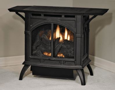 White Mountain Hearth By Empire White Mountain Hearth By Empire Unit White Mountain Hearth By Empire - MV, Contour Burner, Log Set, Matte Black, Propane