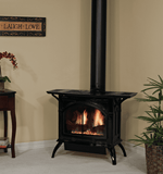 White Mountain Hearth By Empire White Mountain Hearth By Empire Unit White Mountain Hearth By Empire - MV, Slope Glaze Burner, Log Set, Matte Black, Propane