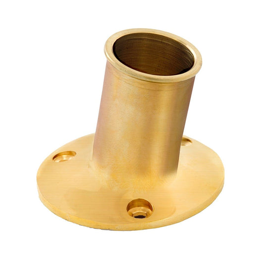 Whitecap Accessories Whitecap Top-Mounted Flag Pole Socket Polished Brass - 1" ID [S-5002B]