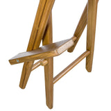Whitecap Deck / Galley Whitecap Captains Chair w/Natural Seat Covers - Teak [60048]