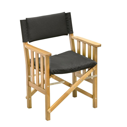 Whitecap Deck / Galley Whitecap Directors Chair II w/Black Cushion - Teak [61051]
