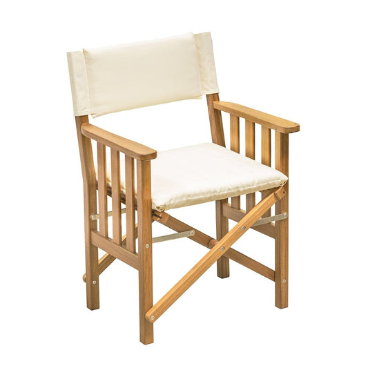 Whitecap Deck / Galley Whitecap Directors Chair II w/Cream Cushion - Teak [61053]
