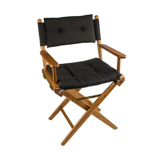 Whitecap Deck / Galley Whitecap Directors Chair w/Black Cushion - Teak [61041]