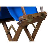 Whitecap Deck / Galley Whitecap Directors Chair w/Blue Seat Covers - Teak [60041]