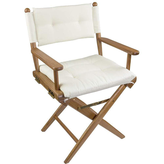 Whitecap Deck / Galley Whitecap Directors Chair w/Cream Cushion - Teak [61043]
