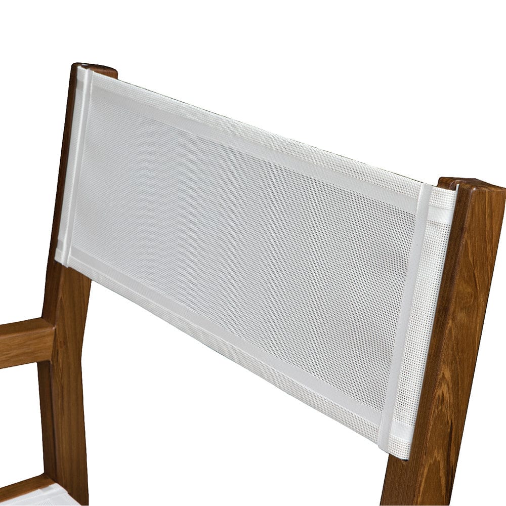 Whitecap Deck / Galley Whitecap Directors Chair w/White Batyline Fabric - Teak [63061]