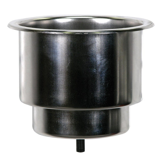 Whitecap Deck / Galley Whitecap Flush Cupholder w/Drain - 302 Stainless Steel [S-3511C]