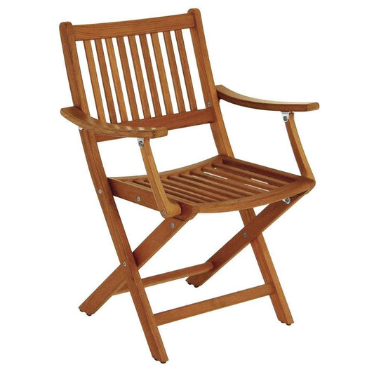 Whitecap Deck / Galley Whitecap Folding Chair w/Arms - Teak [63070]
