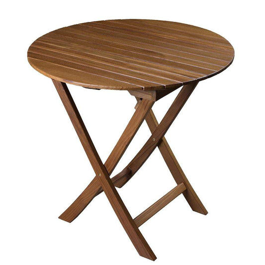 Whitecap Deck / Galley Whitecap Round Slat Table - Teak [63057]