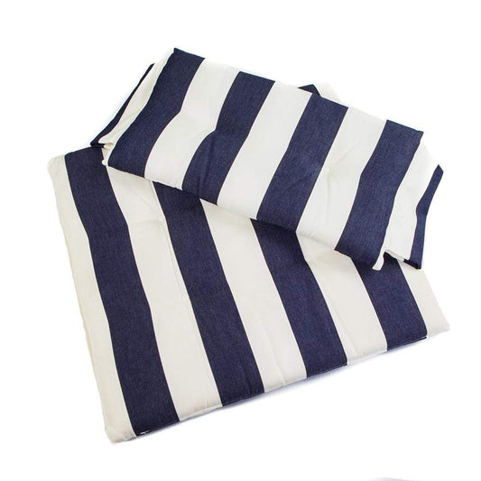Whitecap Deck / Galley Whitecap Seat Cushion Set f/Directors Chair - Navy  White Stripes [97240]