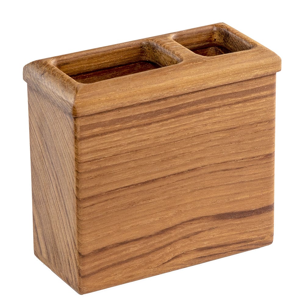 Whitecap Deck / Galley Whitecap Square Toothbrush Holder (Oiled) - Teak [63111]