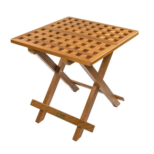 Whitecap Deck / Galley Whitecap Teak Grate Top Fold-Away Table [60030]