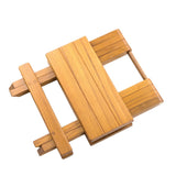 Whitecap Deck / Galley Whitecap Teak Grooved Top Fold-Away Table/Stool [60034]