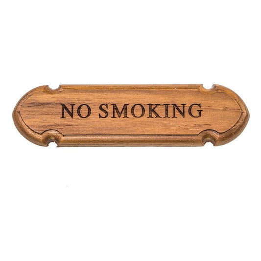 Whitecap Deck / Galley Whitecap Teak "No Smoking" Name Plate [62672]