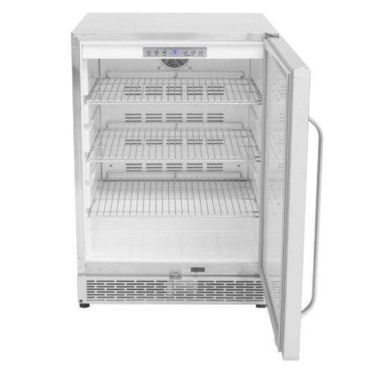 Whynter Beverage Refrigerators Whynter 24" Built-in Outdoor 5.3 cu.ft. Beverage Refrigerator Cooler Full Stainless Steel Exterior with Lock and Caster Wheels