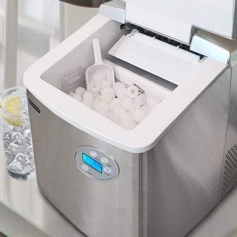 Whynter Ice Makers Whynter Portable Ice Maker with 49lb Capacity Stainless Steel with Water Connection