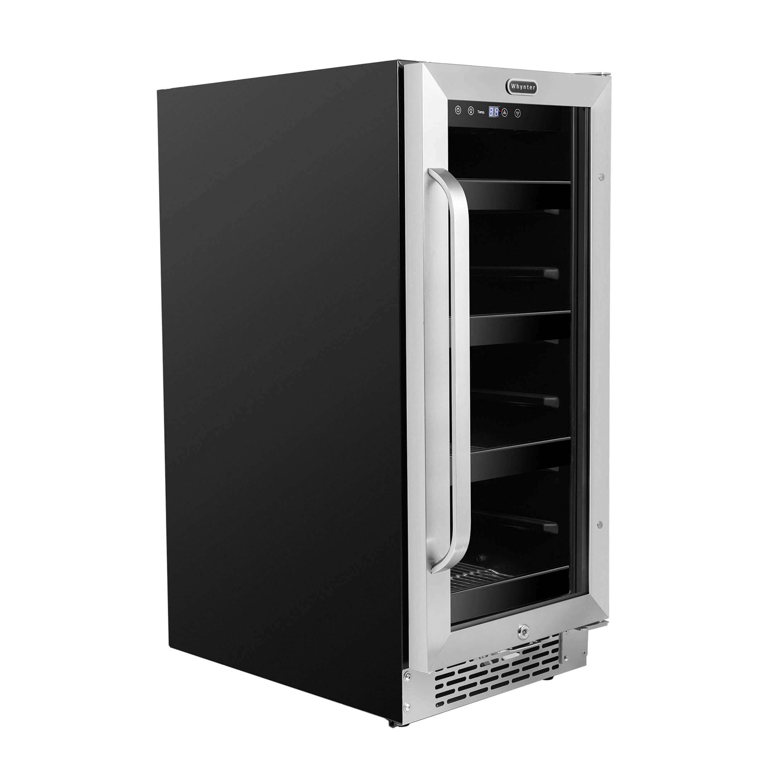 Whynter Whynter BBR-838SB 15 inch Built-In 80 Can Undercounter Stainless Steel Beverage Refrigerator with Reversible Door, Digital Control, Lock and Carbon Filter