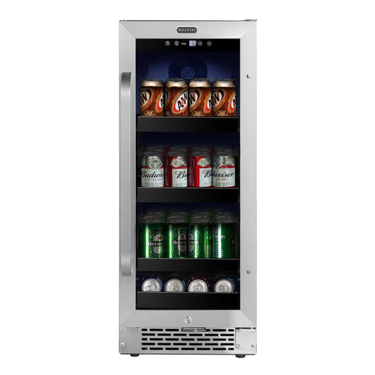 Whynter Whynter BBR-838SB 15 inch Built-In 80 Can Undercounter Stainless Steel Beverage Refrigerator with Reversible Door, Digital Control, Lock and Carbon Filter