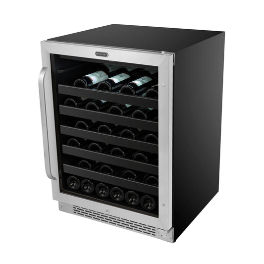 Whynter Whynter BWR-408SB 24 inch Built-In 46 Bottle Undercounter Stainless Steel Wine Refrigerator with Reversible Door, Digital Control, Lock and Carbon Filter