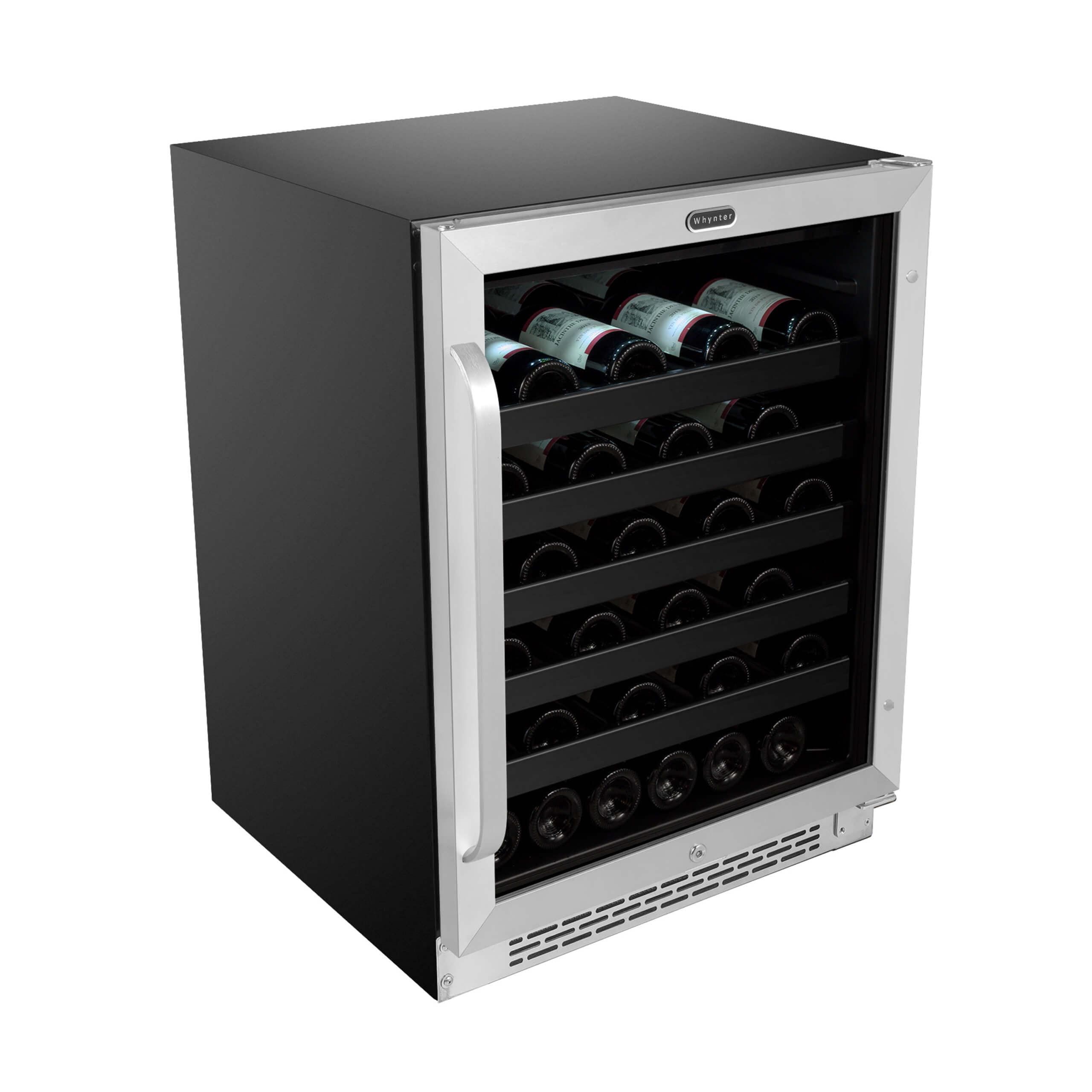 Whynter Whynter BWR-408SB 24 inch Built-In 46 Bottle Undercounter Stainless Steel Wine Refrigerator with Reversible Door, Digital Control, Lock and Carbon Filter