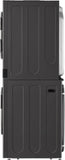 LG - 27 in. WashTower Laundry Center with 4.5 cu. ft. Front Load Washer and 7.4 cu. ft. Gas Dryer with Steam in Black Steel - WKGX201HBA