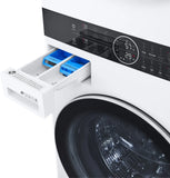 LG - 27 in. WashTower Laundry Center with 4.5 cu. ft. Front Load Washer and 7.4 cu. ft. Electric Dryer with Steam in White - WKEX200HWA