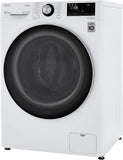 LG - 24 in. W 2.4 cu. ft. Compact Stackable Smart Front Load Washer with Built-In Intelligence and Steam in White - WM1455HWA