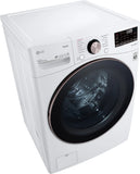 LG - 4.5 cu. ft. Large Capacity High Efficiency Stackable Smart Front Load Washer with TurboWash360 and Steam in White - WM4000HWA